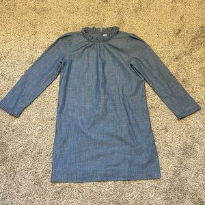 J. Crew chambray ruffle dress
